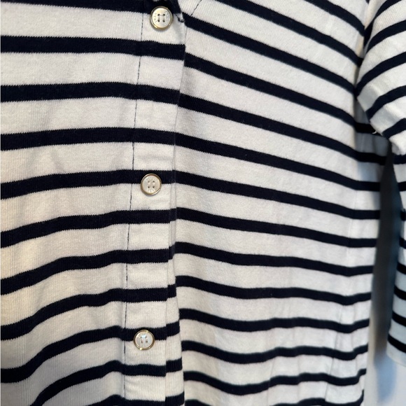 Amour Vert Striped Dress with Buttons (Back) - Picture 4 of 5